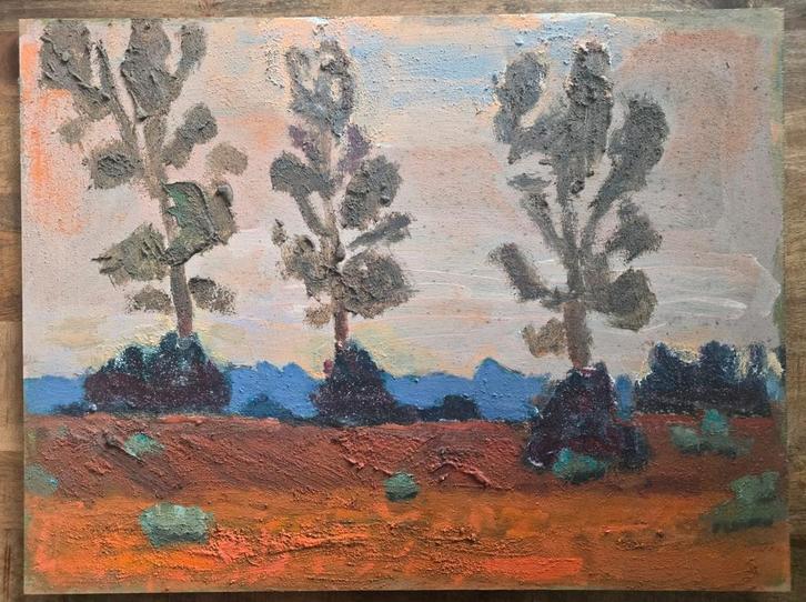 P.C. Kuiper schilderij – De Ploeg stijl – 60 x 80 cm, Antiek en Kunst, Kunst | Schilderijen | Abstract, Ophalen of Verzenden