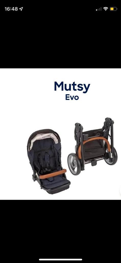 Mutsy Evo 3-in-1 Compleet - Donkerblauw, Kinderen en Baby's, Kinderwagens en Combinaties, Zo goed als nieuw, Combiwagen, Mutsy