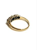 18k gouden ring met parels en diamanten, Met edelsteen, Ophalen of Verzenden, Zo goed als nieuw, 17 tot 18