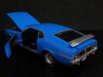 AutoWorld 1:18 1972 Ford Mustang Mach1 blauw. OPRUIMING, Ophalen of Verzenden, Nieuw, Auto, Overige merken