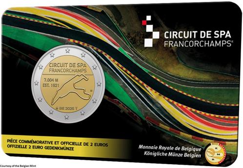 België 2 Euro 2025 "Circuit Spa Francorchamps" BU CC Frans, Postzegels en Munten, Munten | Europa | Euromunten, Setje, 2 euro
