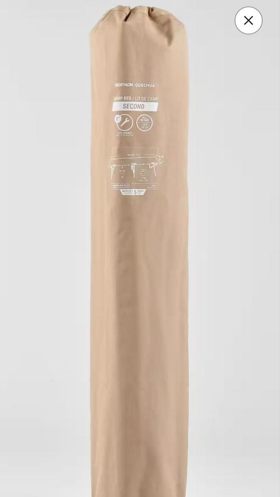 Veldbed Camping Second 65 cm, Caravans en Kamperen, Kampeermeubelen, Zo goed als nieuw, Overige, Ophalen of Verzenden