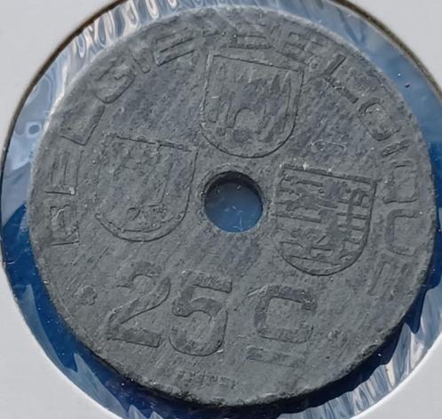 België 25 centimen 1943 (VL-FR)  UNC, Postzegels en Munten, Munten | België, Losse munt, Overig, Verzenden