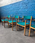 8 Deense eiken stoelen - Børge Mogensen, Ophalen, Hout, Gebruikt, Blauw
