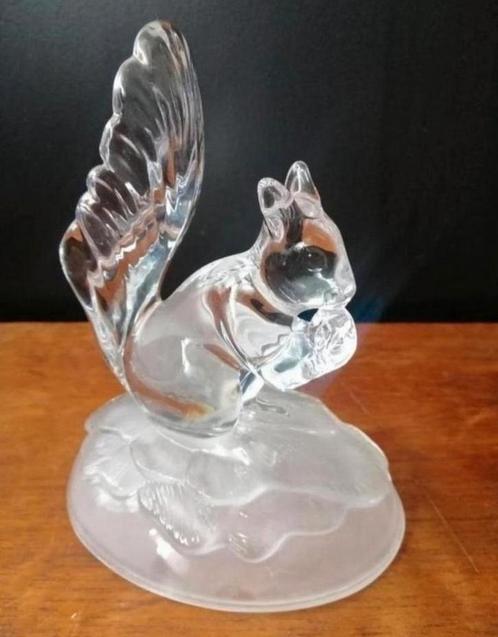 Cristal d'Arques kristalglazen eekhoorn op sokkel 15x13x9 cm, Antiek en Kunst, Antiek | Glas en Kristal, Ophalen of Verzenden