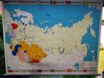 Wandkaarten Schoolkaarten soviet union Rusland oekraine 1998, Antiek en Kunst, Antiek | Schoolplaten, Ophalen of Verzenden