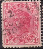 Australië Victoria 1901 Koningin Victoria 1 Penny Rood 1, Ophalen of Verzenden, Gestempeld