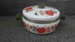 Vintage EMAILLEN PAN met deksel groot 24 cm. Baumann Tirol, Ophalen of Verzenden