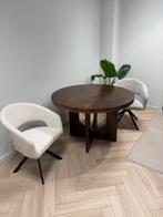 Ronde japandi eettafel 130cm walnoot kleur, Huis en Inrichting, Tafels | Eettafels, Japandi, Rond, Nieuw, Ophalen of Verzenden