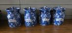 4 voorraadpotten van Burleigh Calico, Ophalen of Verzenden, Zo goed als nieuw, Overige materialen, Pot, Bus of Blik