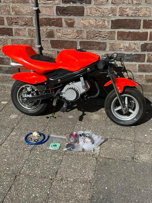 Minibike 49cc met extras, Fietsen en Brommers, Minibikes, Midibikes en Pitbikes, Gebruikt, Overige typen, Ophalen