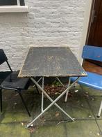 Retro zwart tafeltje (2x), Tuin en Terras, Tuinsets en Loungesets, Ophalen, Gebruikt, Hout, Bijzettafel