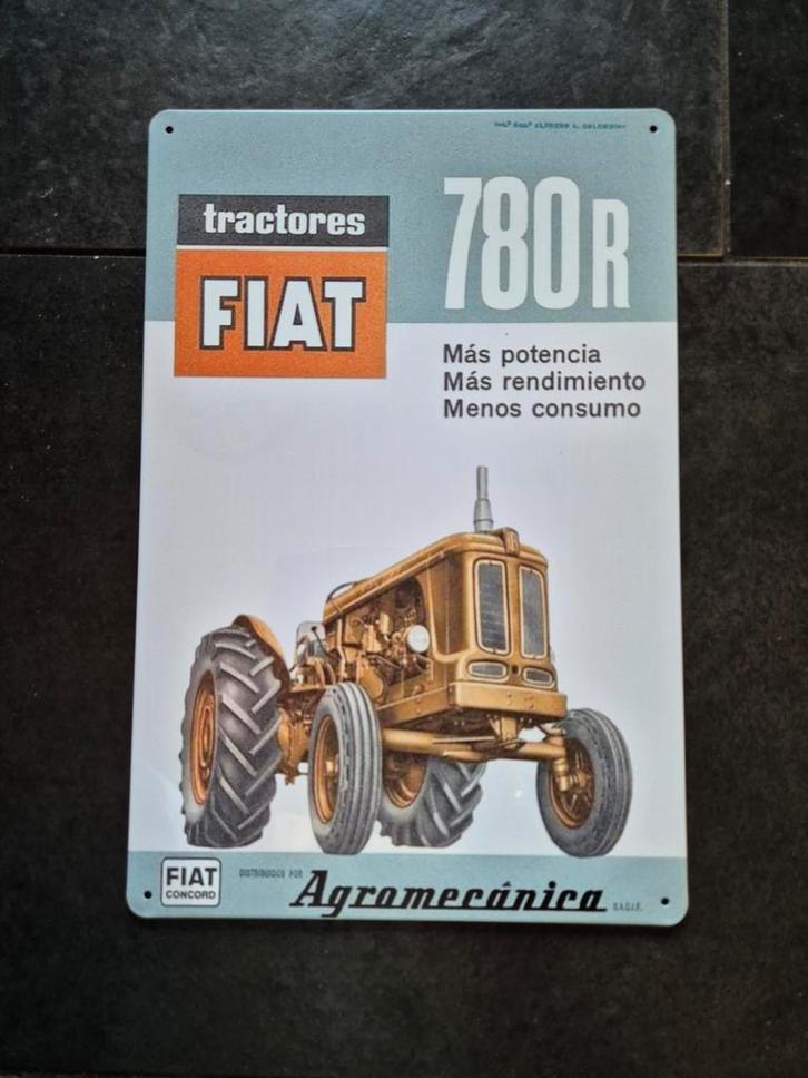 Fiat 780R reclamebord, Verzamelen, Merken en Reclamevoorwerpen, Nieuw, Reclamebord, Ophalen of Verzenden