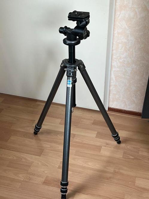 Gitzo statief met Manfrotto 410 kop, Audio, Tv en Foto, Fotografie | Statieven en Balhoofden, Gebruikt, Driepoot, 175 cm of meer