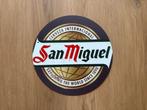 Prachtig vintage rond San Miguel bord (20x20), Ophalen of Verzenden, Nieuw, Reclamebord, Plaat of Schild, Overige merken