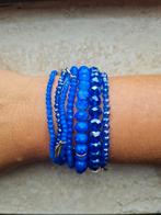 Yehwang blauwe kralenarmbandjes 3 euro pst nieuw, Sieraden, Tassen en Uiterlijk, Armbanden, Blauw, Kunststof of Plastic, Nieuw