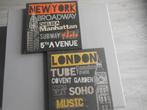 Canvas NEW YORK - LONDON IKEA 25 x25 cm, Ophalen, Minder dan 50 cm, Overige typen, Zo goed als nieuw