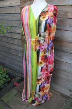 Jurk gekleurd bloemen mt XL Maxi dress, Kleding | Dames, Jurken, Onder de knie, Zo goed als nieuw, Maat 46/48 (XL) of groter, Ophalen