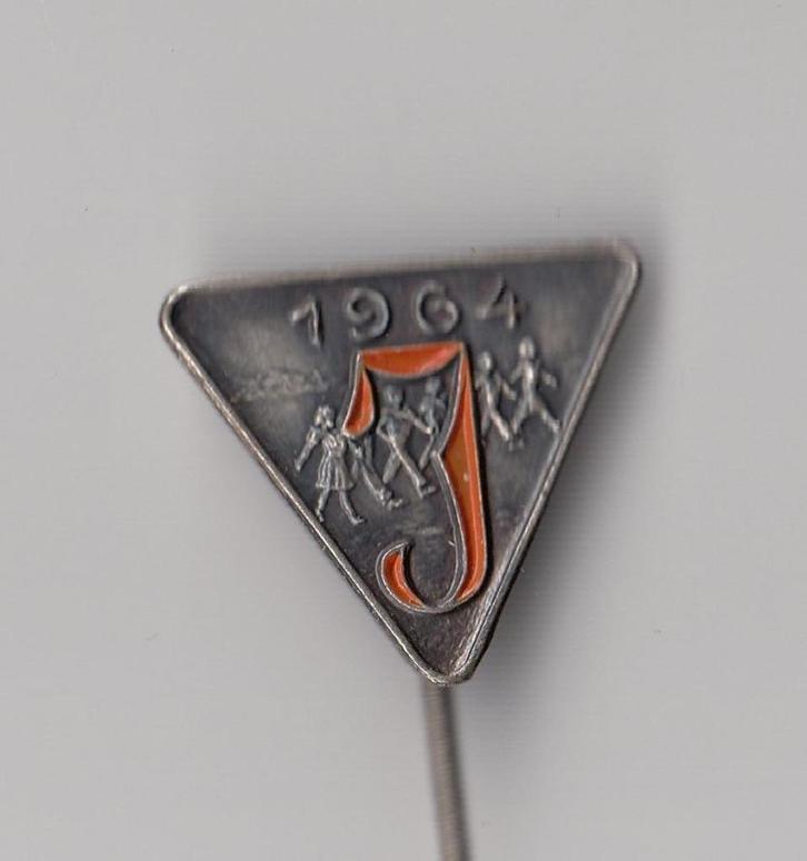 Juliana Wandeltocht 1964 speldje, Verzamelen, Speldjes, Pins en Buttons, Gebruikt, Speldje of Pin, Overige onderwerpen, Ophalen of Verzenden