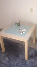 Hoek tafeltje met glasplaat  en salontafel, Ophalen, Gebruikt, 50 tot 100 cm, Minder dan 50 cm