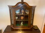 Antiek notenhouten vitrine kastje., Antiek en Kunst, Ophalen