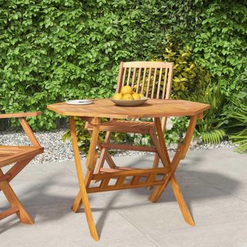 Tuintafel inklapbaar 90x75 cm massief acaciahout beschikbaar voor biedingen