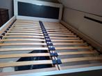 Tweepersoonsbed 140 cm breed met lattenbodem, Huis en Inrichting, Slaapkamer | Bedden, Gebruikt, Wit, Twijfelaar, 200 cm