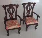 Miniatuur beklede stoeltjes (2x) 1:12, Ophalen of Verzenden, Zo goed als nieuw, Decoratie