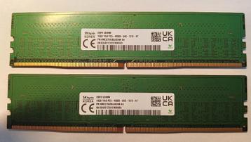 SK hynix-two pieces 16GB DDR5 UDIMM 1Rx8 PC5-4800B-UA0-1010- beschikbaar voor biedingen
