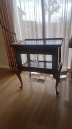 Antiek Eiken Theekastje met Dienblad en Gegraveerde Ster, Antiek en Kunst, Verzenden