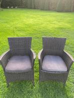 8 rotan stoelen met kussens, Ophalen, Gebruikt, Rotan