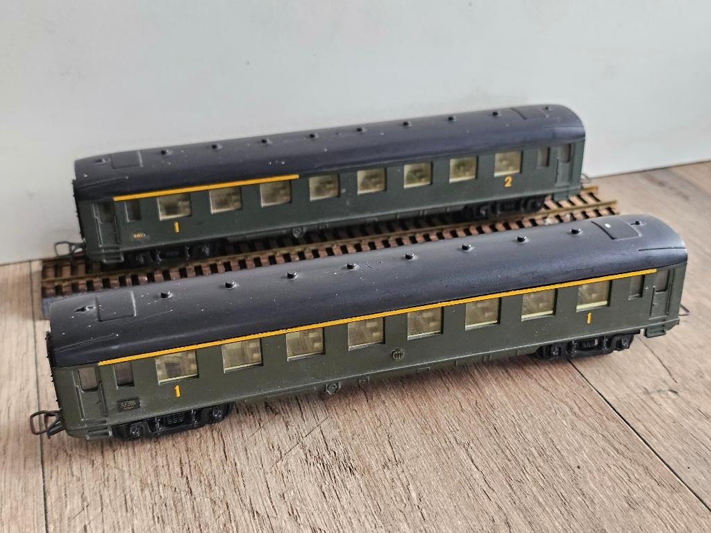 Modeltrein H0 gelijkstroom, jouef set SNCF wagons, Overige merken, Gelijkstroom, Ophalen of Verzenden, Gebruikt