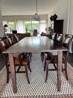 Eettafel met zes stoelen, Huis en Inrichting, Complete eetkamers, 4 tot 6 stoelen, Gebruikt, Ophalen of Verzenden