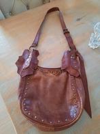 Wijnrode leren schoudertas/crossover met details, Ophalen of Verzenden