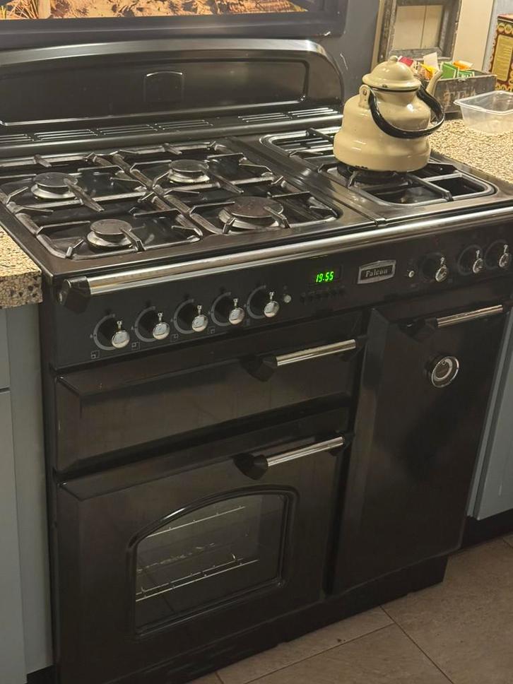 Falcon classic de luxe gasfornuis, Witgoed en Apparatuur, Fornuizen, Zo goed als nieuw, Vrijstaand, Gas, 5 kookzones of meer, 90 tot 95 cm