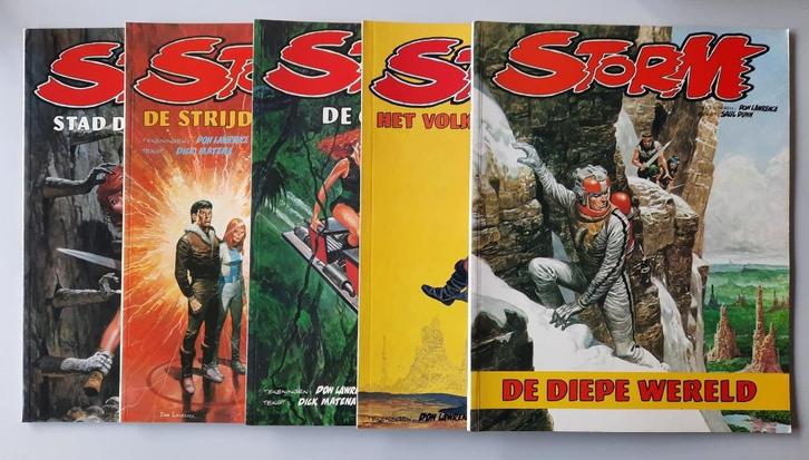 storm albums 1e druk set van 13 stuks+T-shirt+ beurs krantje, Boeken, Stripboeken, Zo goed als nieuw, Meerdere stripboeken, Ophalen of Verzenden