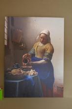 wanddecoratie schilderij Melkmeisje van Vermeer op dibond, Huis en Inrichting, Ophalen of Verzenden, Gebruikt