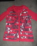 Donkerrood damesvest (XL) met bijbehorende top (L), Bonita, Kleding | Dames, Maat 46/48 (XL) of groter, Bonita, Ophalen of Verzenden