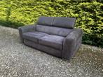 Bank 2,5 Zits hufterproof leer kleur Taupe zeer netjes !!, Gebruikt, 150 tot 200 cm, Tweepersoons, 75 tot 100 cm