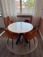 Marmeren eettafel evt met stoelen, Huis en Inrichting, Complete eetkamers, Ophalen, Gebruikt, Modern, 4 tot 6 stoelen