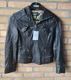 Leren Jack met capuchon, Kleding | Dames, Ophalen of Verzenden, Gedragen, Maat 38/40 (M), Zwart