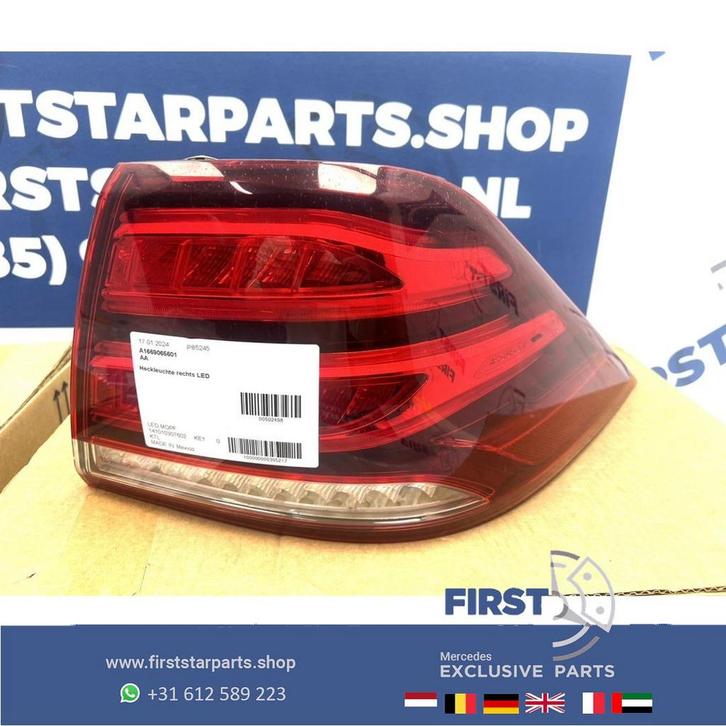 W166 GLE ACHTERLICHT RECHTS A1669065601 GLE KLASSE SUV VOL L, Auto-onderdelen, Verlichting, Mercedes-Benz, Gebruikt, Ophalen of Verzenden