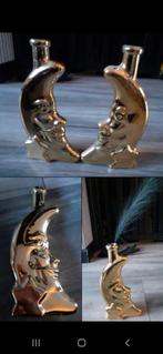 2 Gouden Maan Vaasjes, Ophalen, Overige materialen, Gebruikt, Geel