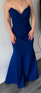 Gala jurk blauw maat 36 s cocktailjurk jurken strepless, Galajurk, Zo goed als nieuw, Maat 36 (S), Verzenden