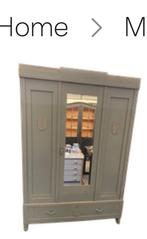 Vintage Antieke kast opgeknapt, Ophalen, 100 tot 150 cm, Zo goed als nieuw, 150 tot 200 cm