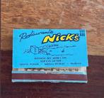 Restaurante Nick's Mallorca Luciferdoosje Vintage Spanje sou, Antiek en Kunst, Curiosa en Brocante, Ophalen of Verzenden