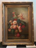 Groot olieverf schilderij - Bloemen in vaas, Antiek en Kunst, Kunst | Schilderijen | Klassiek, Ophalen