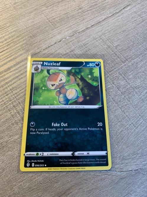 Nuzleaf 096/203 Evolving Skies - Pokémon Kaart, Hobby en Vrije tijd, Verzamelkaartspellen | Pokémon, Nieuw, Losse kaart, Ophalen of Verzenden