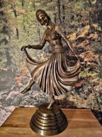 Groot bronzen beeld Danseres, Ophalen of Verzenden, Brons