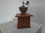 vintage antieke koffiemolen met lade en vulschijf koper, Antiek en Kunst, Ophalen of Verzenden